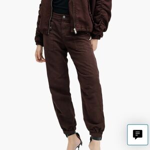 All Saints Val Cargo Joggers in Dark Wine